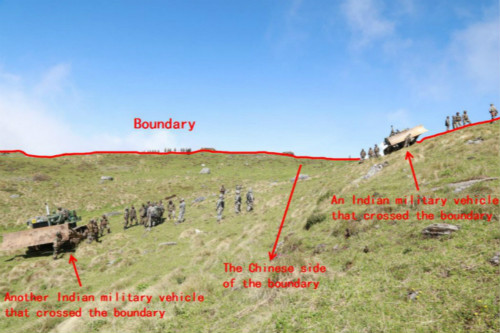 On-the-Scene Photo I Showing the Indian Troops’ Trespass