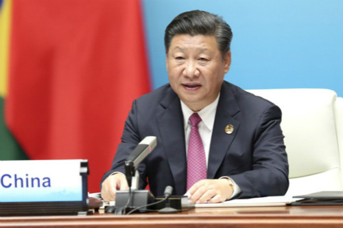 Chinese President Xi Jinping delivered remarks at the plenary session of the BRICS Xiamen Summit