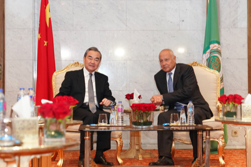 王毅在开罗会见阿拉伯国家联盟秘书长盖特