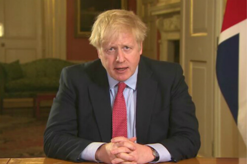 British Prime Minister Boris Johnson addressed the nation on COVID-19