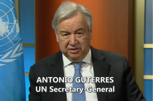 United Nations Secretary-General António Guterres spoke on COVID-19 and Misinformation