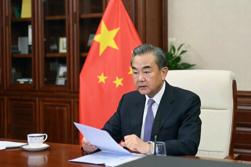 王毅出席二十国集团外长视频会议并致辞