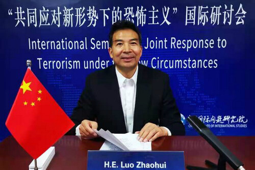 罗照辉出席“共同应对新形势下的恐怖主义”国际研讨会并讲话