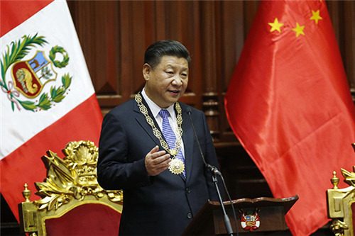 President Xi Jinping addressed the Peruvian Congress