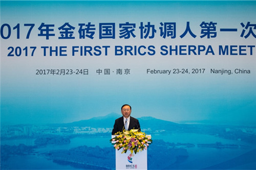 杨洁篪出席2017年金砖国家协调人 第一次会议开幕式并讲话