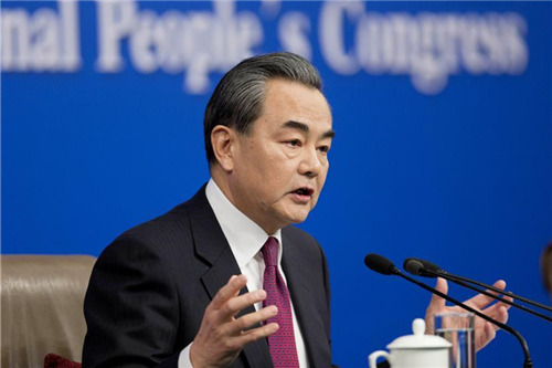 3月8日，外交部长王毅就中国外交政策和对外关系回答中外记者提问。