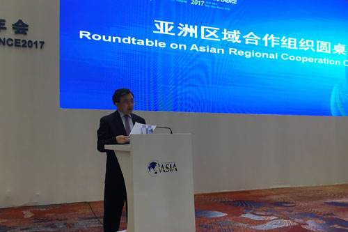 3月26日，刘振民副部长在博鳌亚洲论坛2017年会亚洲区域合作组织圆桌会上发言。